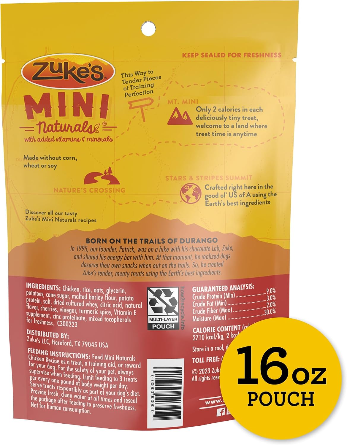 Zuke's Mini Naturals Chicken Dog Training Treats, 16 oz