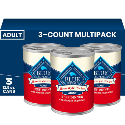 Blue Buffalo Homestyle Recipe Wet Dog Food Variety Pack, 6 Count