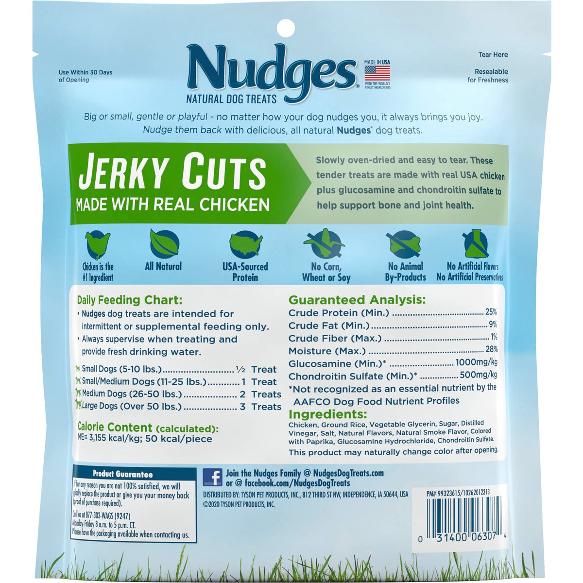 Blue Buffalo Nudges Chicken Jerky Cuts Dog Treats, 16 oz