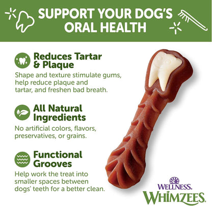 Whimzees Brushzees dental dog chews small 24 count