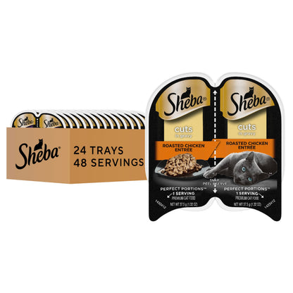 Sheba Perfect Portions Cuts in Gravy Wet Cat Food Multipack, 24 Trays
