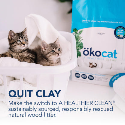 ökocat Low-Tracking Natural Wood Clumping Cat Litter, 14 lb