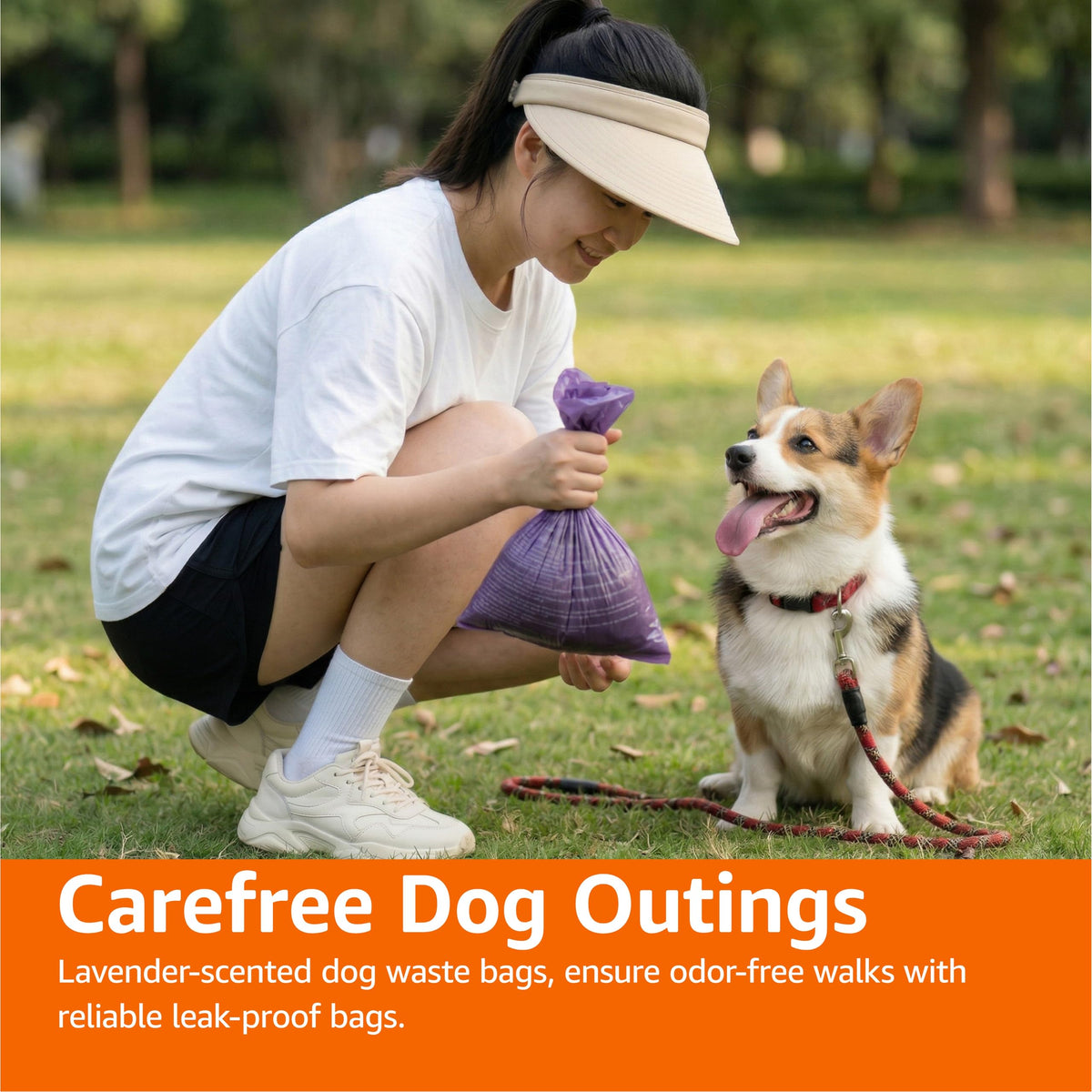 Amazon Basics Leak-Proof Dog Poop Bags with Dispenser, 900 Count