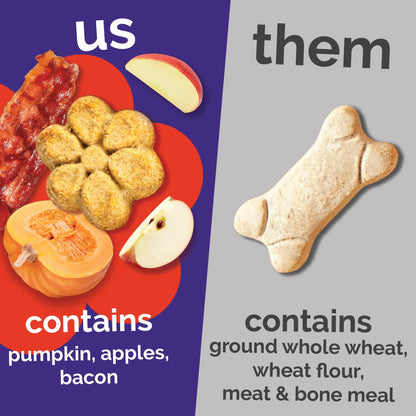 Fruitables Pumpkin & Blueberry Low-Calorie Baked Dog Treats, 12 oz