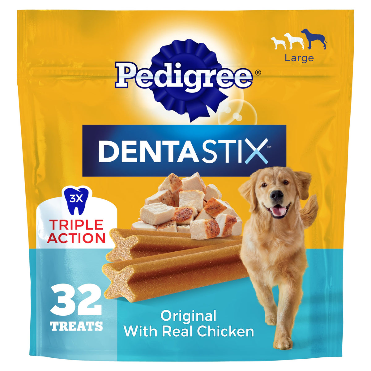 Pedigree Dentastix Large Dog Treats – back view