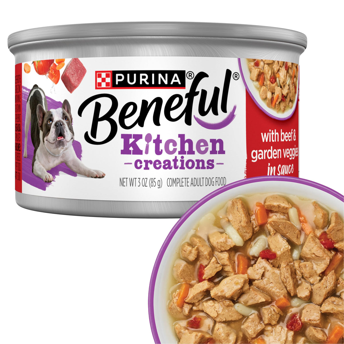 Purina Beneful Kitchen Creations Lamb Wet Dog Food in Sauce, 12 Cans