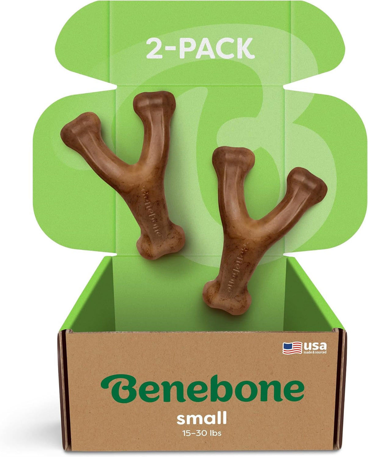 Benebone Wishbone dog chew toy sizes for small, medium, large and giant dogs
