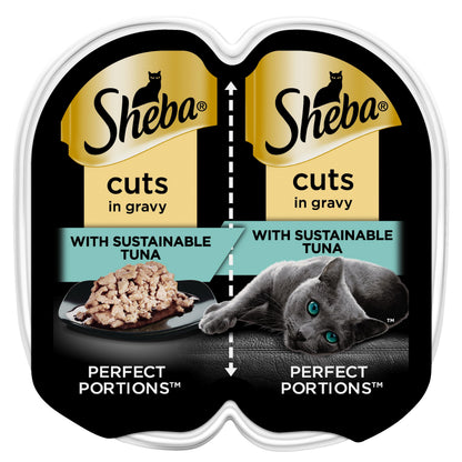 Sheba Perfect Portions Cuts in Gravy Wet Cat Food Multipack, 24 Trays