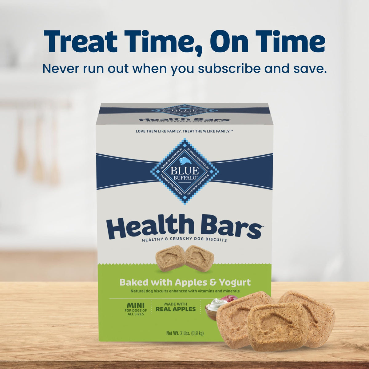 Blue Buffalo Health Bars Apple & Yogurt Dog Biscuits, 3.5 lb