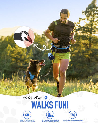 lesotc dog water bottle light blue travel squeeze bottle