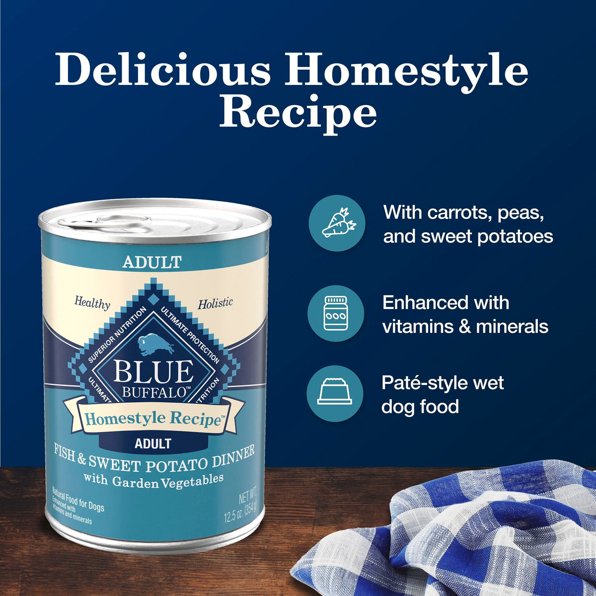 Blue Buffalo Homestyle Recipe Wet Dog Food Variety Pack, 6 Count