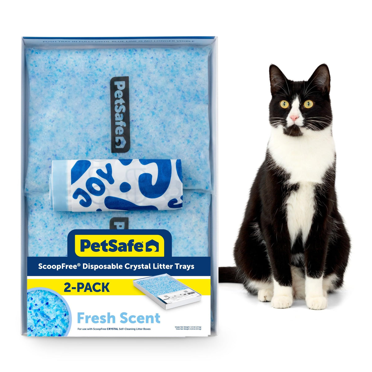PetSafe ScoopFree Lavender Crystal Disposable Cat Litter Trays, 4-Pack