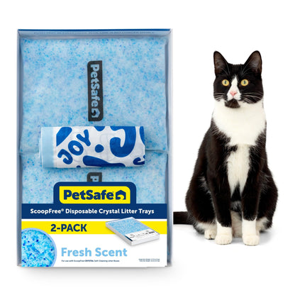PetSafe ScoopFree Lavender Crystal Disposable Cat Litter Trays, 4-Pack
