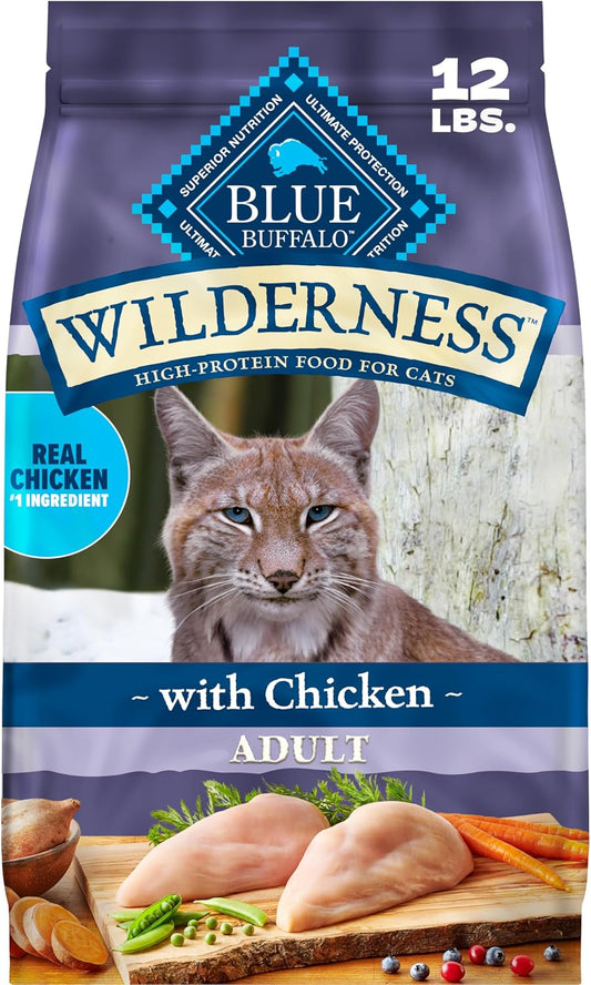 Blue Buffalo Wilderness Chicken Grain-Free Dry Cat Food, 12 lb