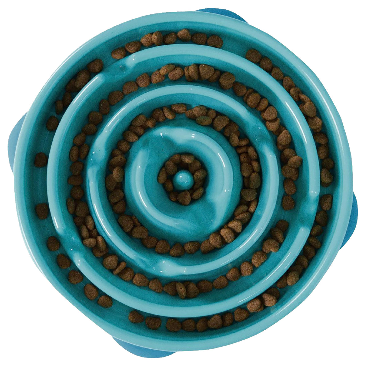 Slow Feeder Dog Bowl Blue – top view