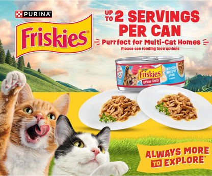 Purina Friskies Shreds Wet Cat Food in Gravy Variety Pack, 24 Cans