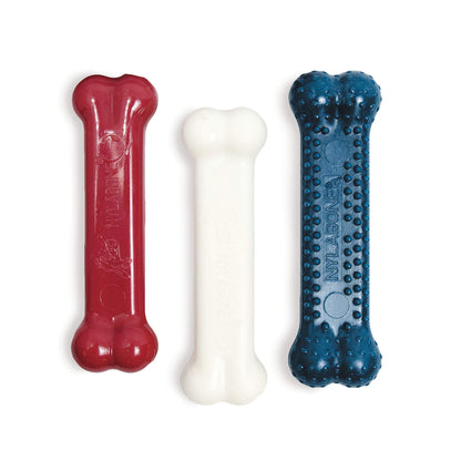 Nylabone Power Chew dog chew toy medium 2-pack bacon and chicken flavor
