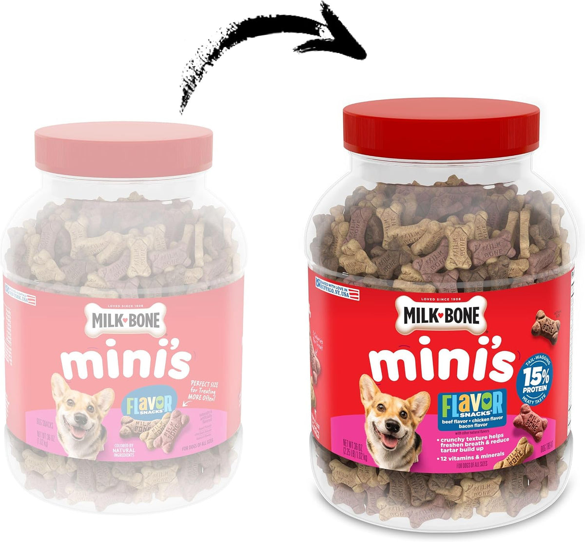 Milk-Bone Flavor Snacks Mini Dog Biscuits, 36 oz