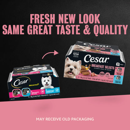 Cesar Meaty Selects Classic Loaf in Sauce Wet Dog Food, 36 Trays