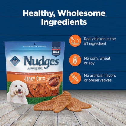 Blue Buffalo Nudges Chicken Jerky Cuts Dog Treats, 16 oz