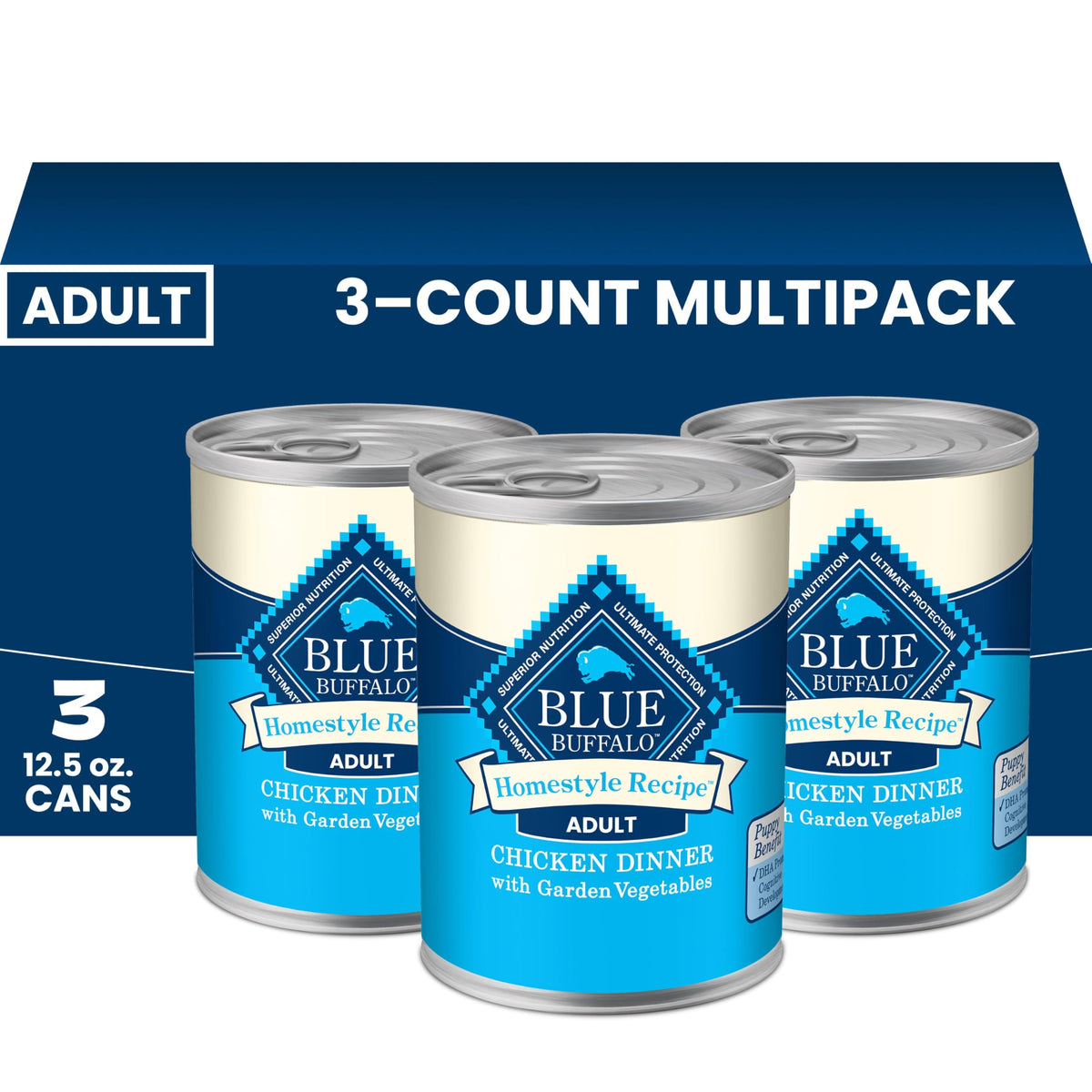 Blue Buffalo Homestyle Recipe Wet Dog Food Variety Pack, 6 Count