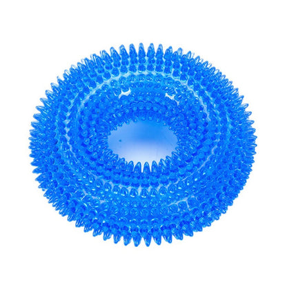 Pet Toys Bite Resistant Sound Toy Ball Chew Teeth Clean Large Dog Golden Retriever Barbed TPR Train Teeth Cleaning Jouet Chien