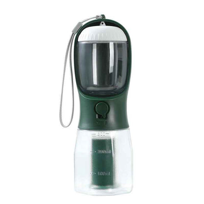 3‑in‑1 Dog Water Food Cup Portable Pet Bottle with Waste Bag Holder Travel