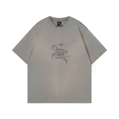 Animal abstract horse print short sleeved t-shirt