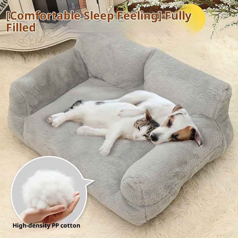 Rabbit Plush Pet Sofa Bed – Soft Comfort Nest for Dogs (S–XL)