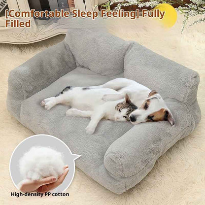 Rabbit Plush Pet Sofa Bed – Soft Comfort Nest for Dogs (S–XL)