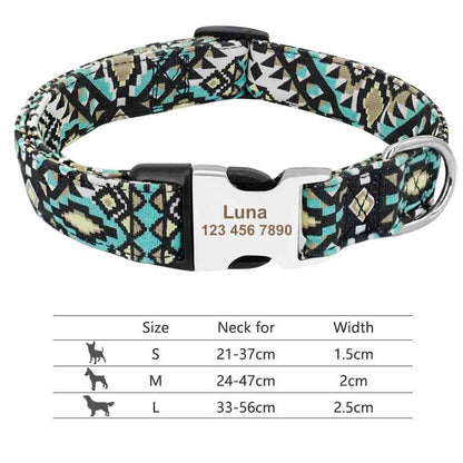 Personalized Adjustable Nylon Dog and Cat Collar