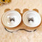Mickey double bowl rack / Grey cat