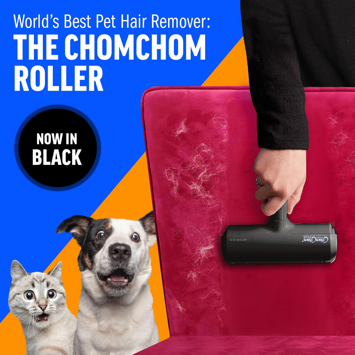 ChomChom Roller reusable pet hair remover white