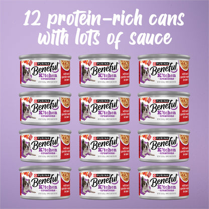 Purina Beneful Kitchen Creations Lamb Wet Dog Food in Sauce, 12 Cans