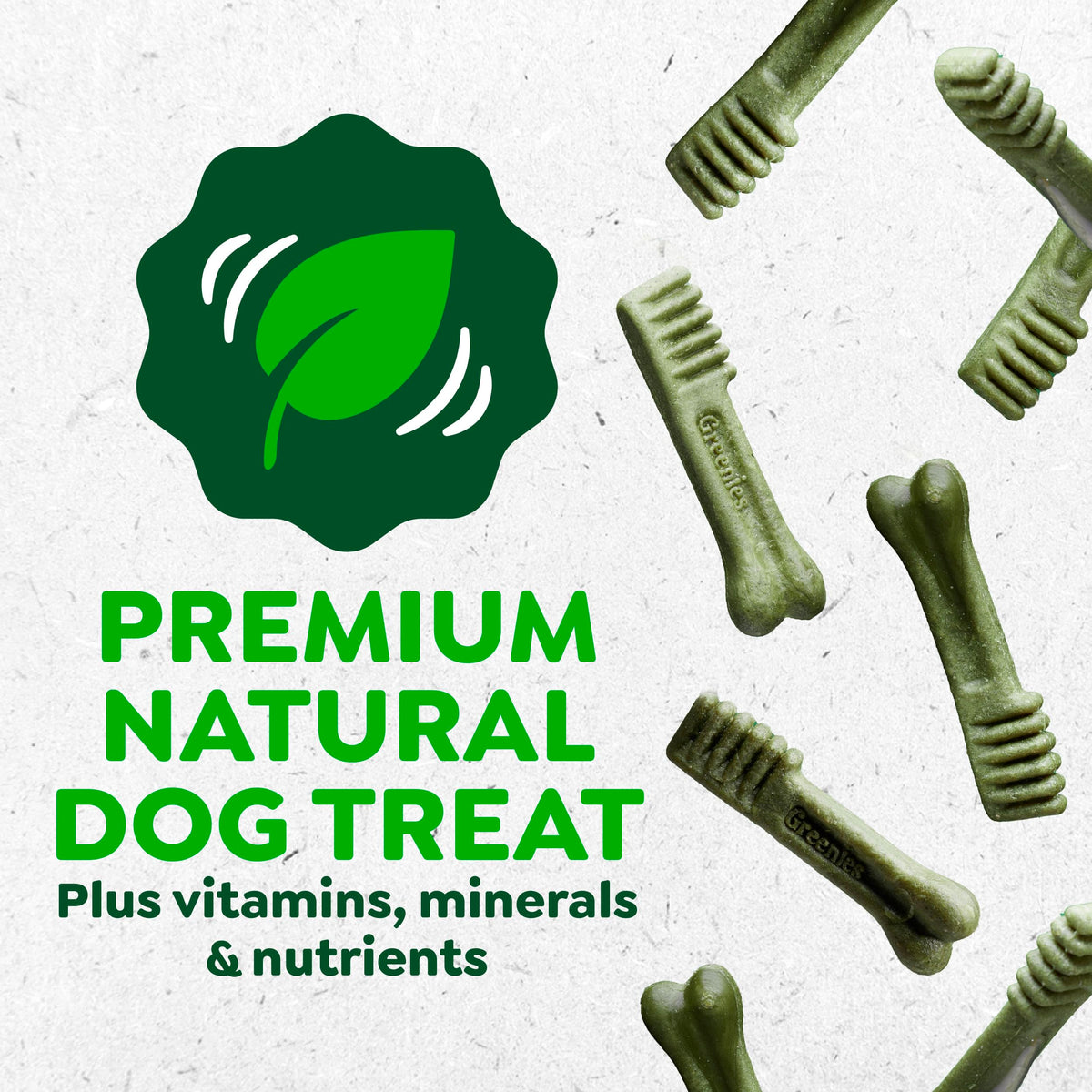 Greenies Teenie Natural Dental Dog Treats – Fresh Mint Flavor, 43 Count