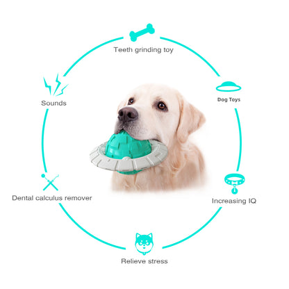 New Popular Pet Products Teddy Bomei Bears and Dog Toys Sounding Interactive Frisbee Grinding Ball