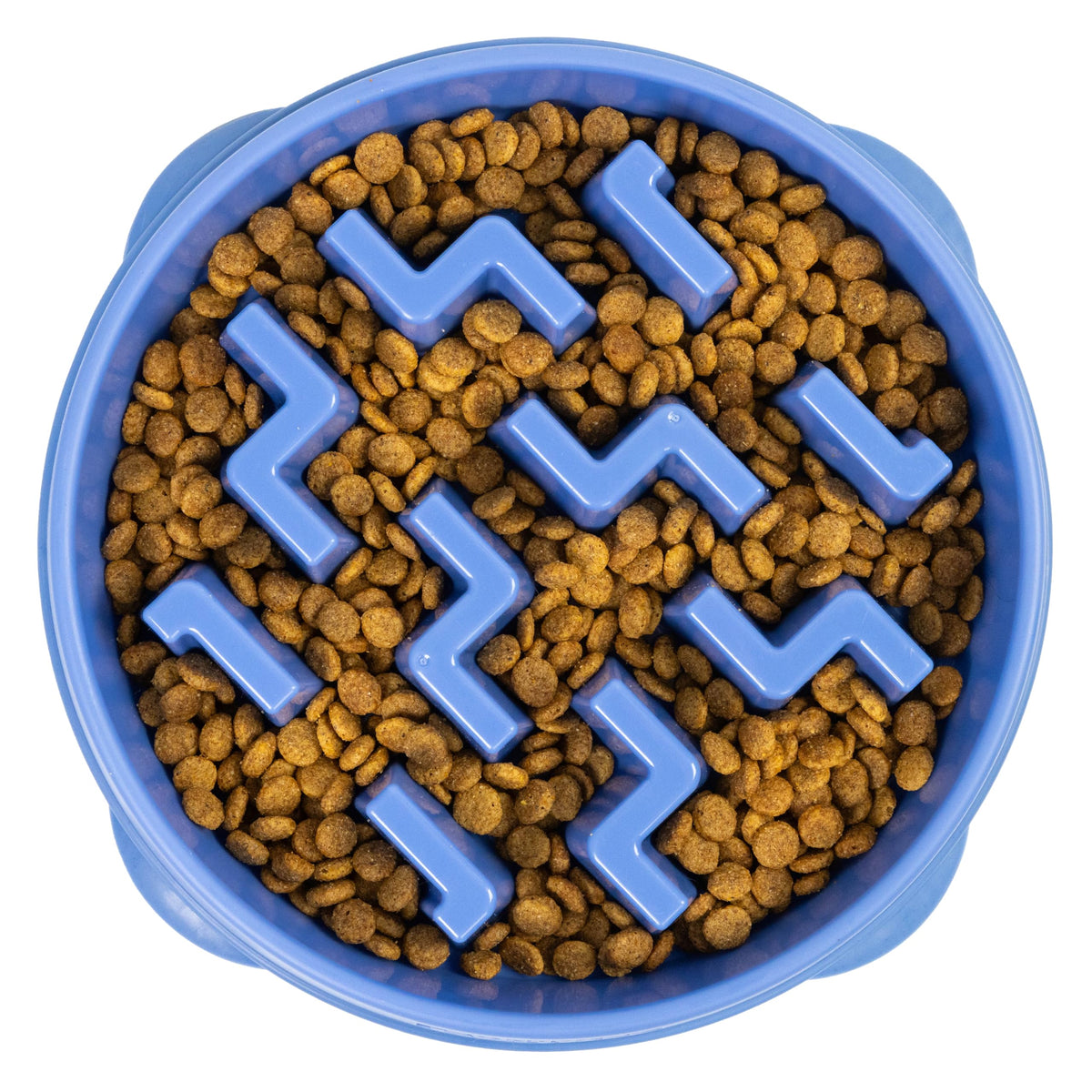 Slow Feeder Dog Bowl Blue – scale view
