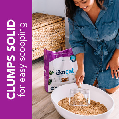ökocat Low-Tracking Natural Wood Clumping Cat Litter, 14 lb