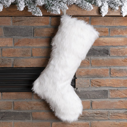 Glitzhome LED Christmas Stockings – 21" Embroidered Linen Stockings, 2-Pack
