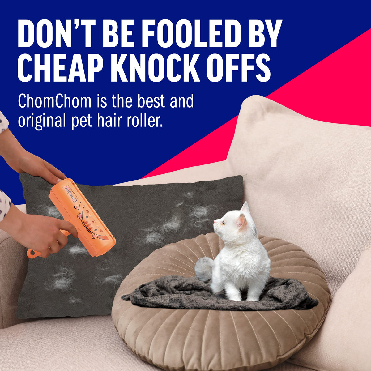 ChomChom Roller lint roller for cat and dog hair on furniture