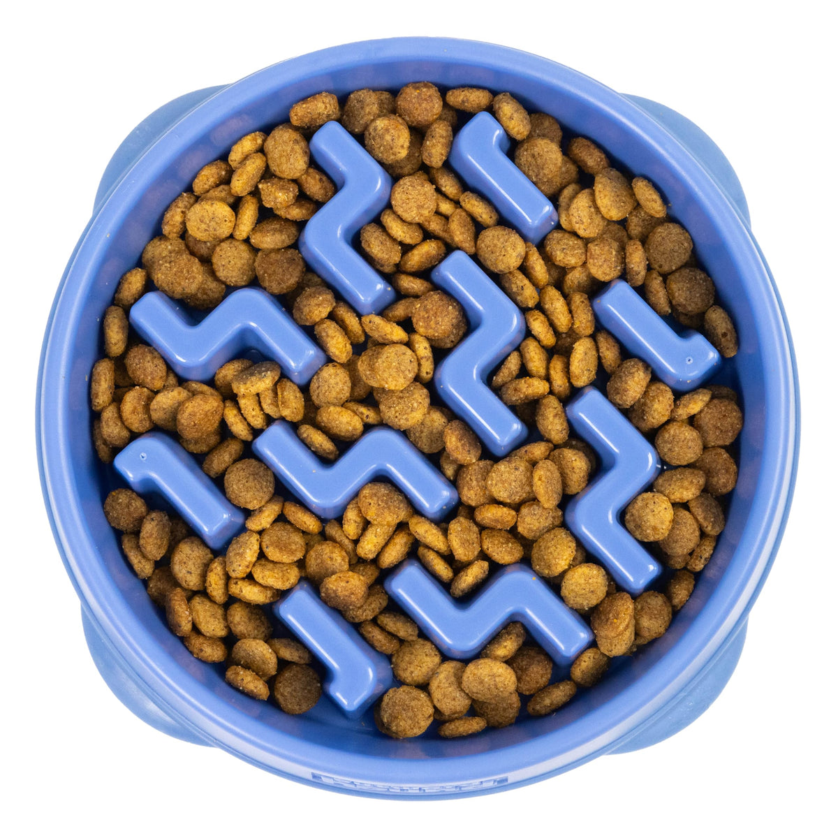 Slow Feeder Dog Bowl Blue – alternate angle view