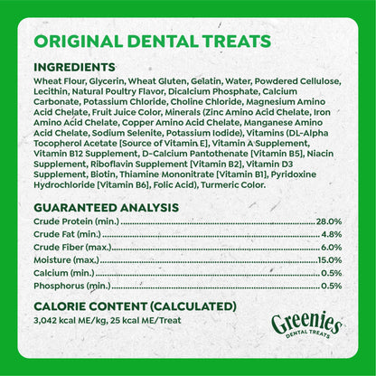 Greenies Teenie Natural Dental Dog Treats – Fresh Mint Flavor, 43 Count
