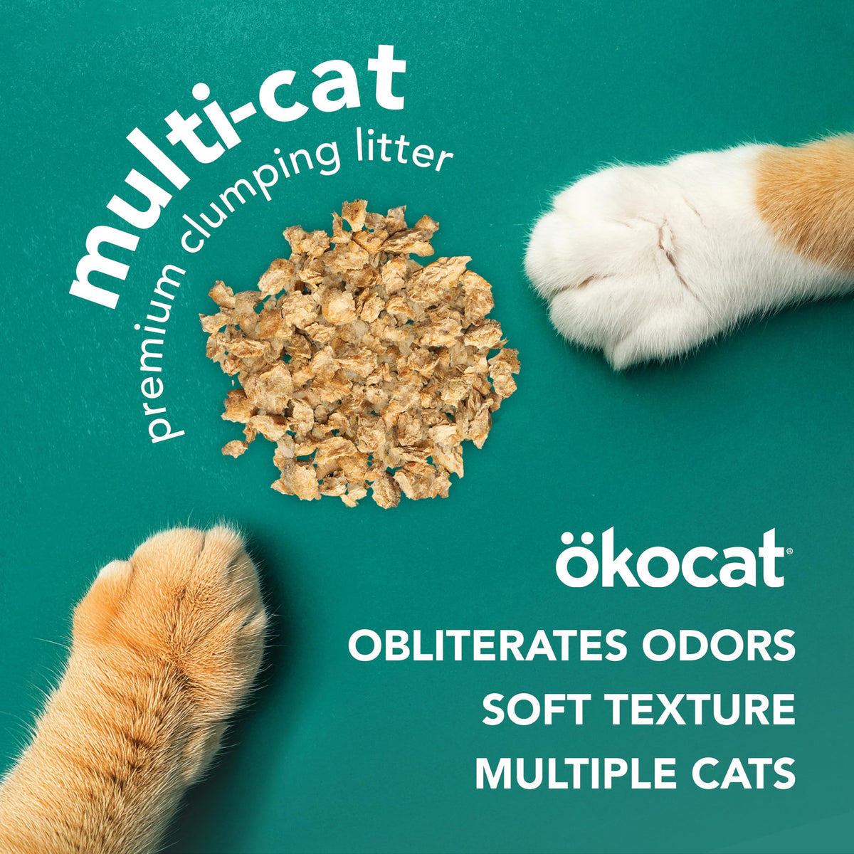 ökocat Low-Tracking Natural Wood Clumping Cat Litter, 14 lb