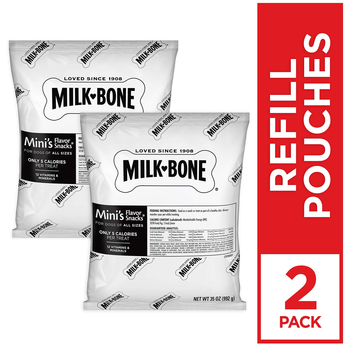 Milk-Bone Flavor Snacks Mini Dog Biscuits, 36 oz