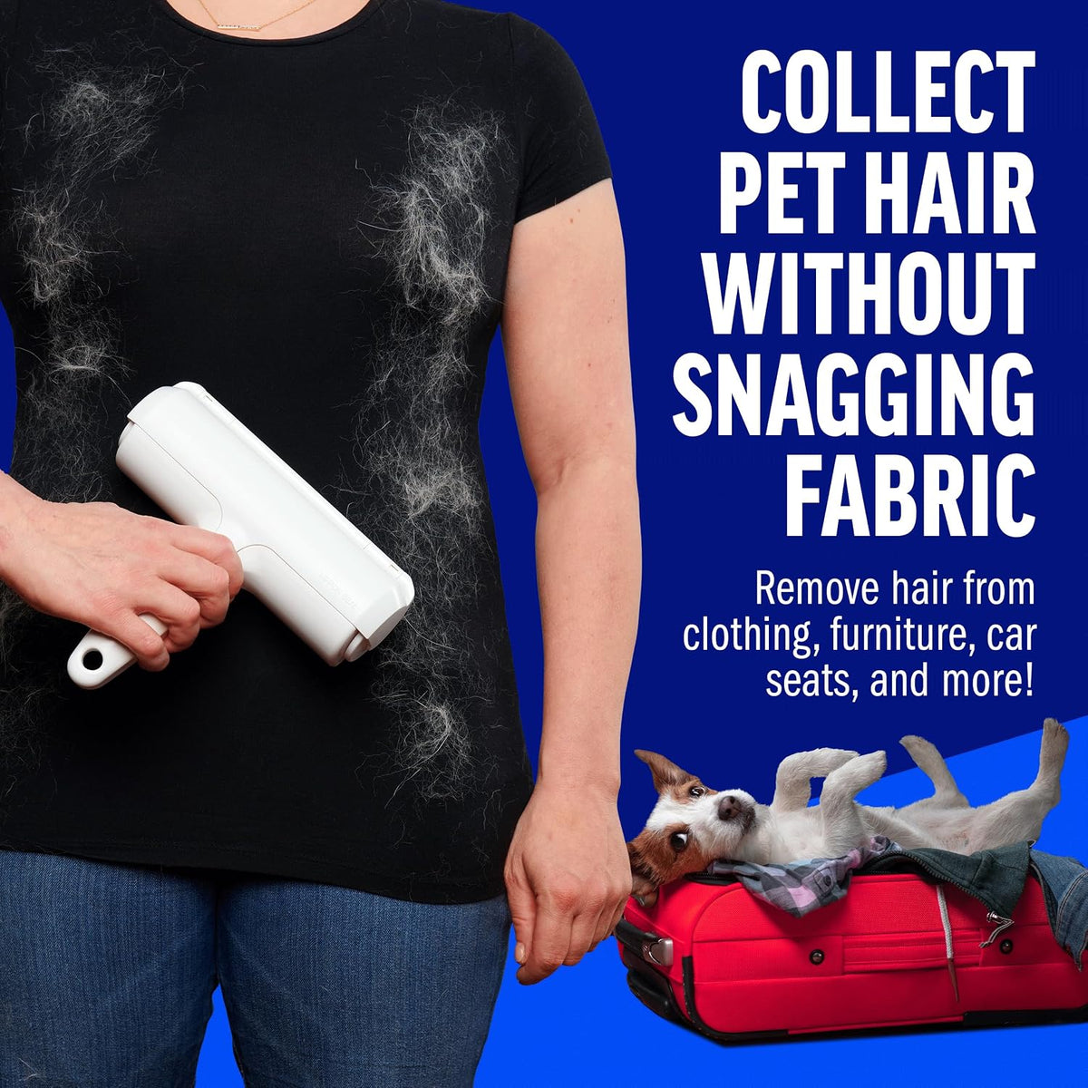 ChomChom Roller reusable pet hair remover white
