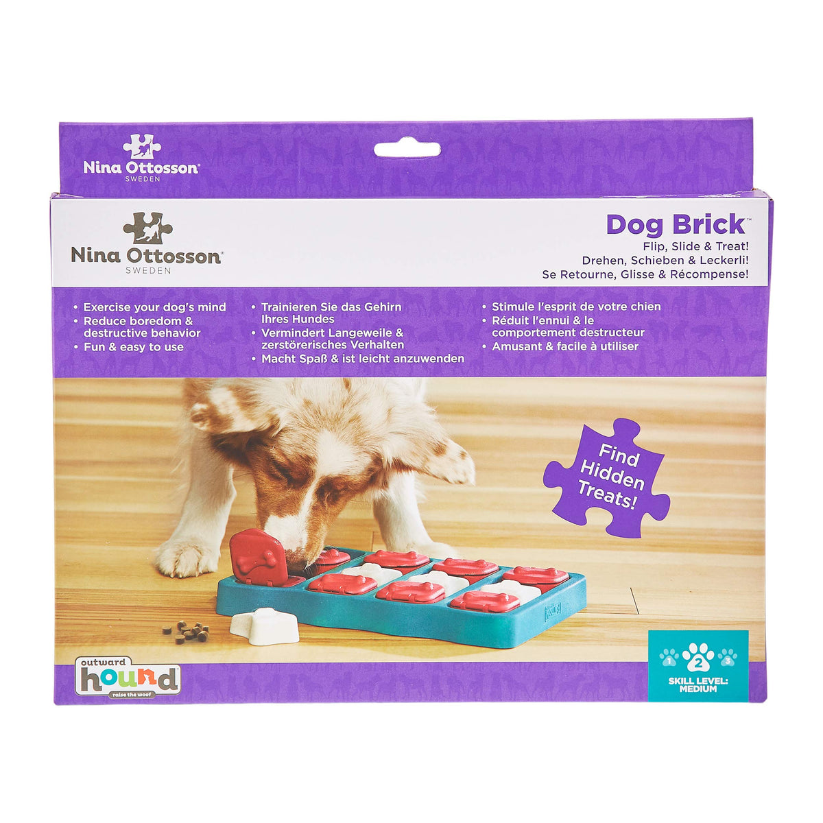 Outward Hound Dog Brick level 2 interactive dog puzzle