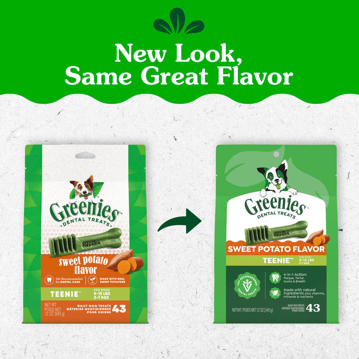 Greenies Teenie Dental Treats Mint – detail close-up view