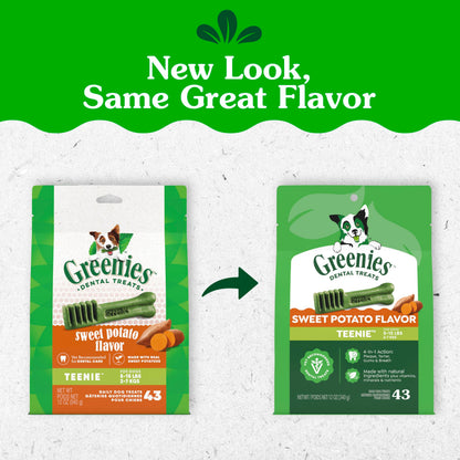 Greenies Teenie Dental Treats Mint – detail close-up view