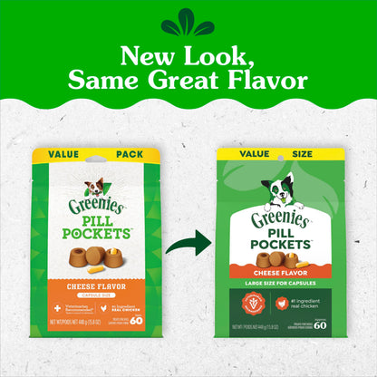 Greenies Pill Pockets for Large Dogs – Chicken Flavor, 15.8 oz