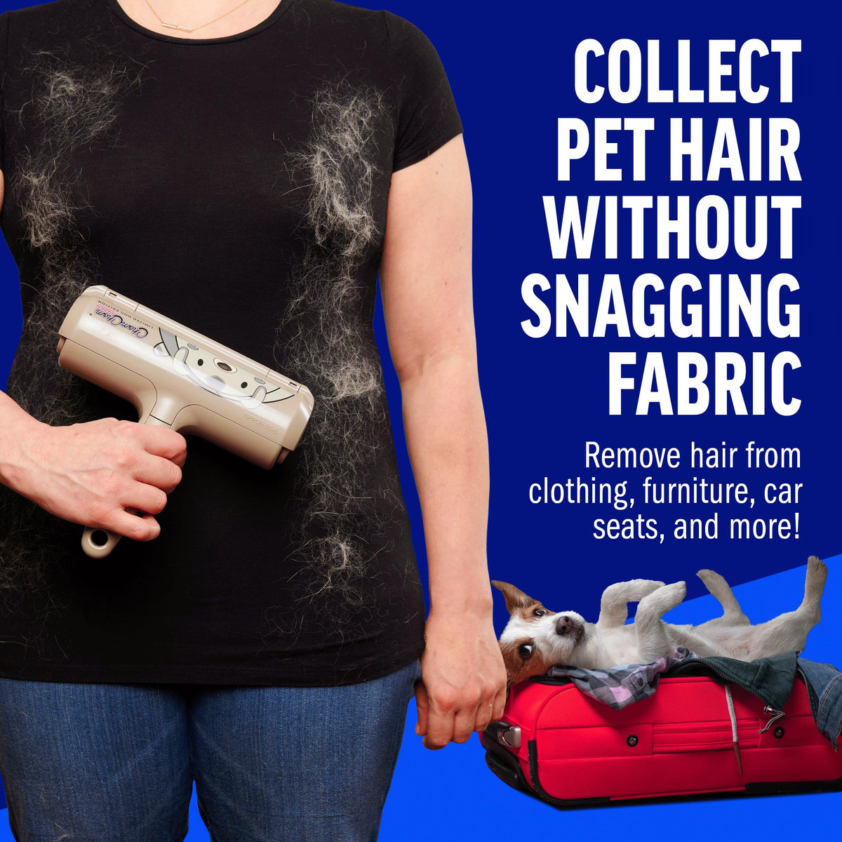 ChomChom Roller reusable pet hair remover white